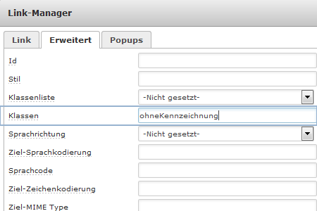 Link-Manager in Joomla Der Link-Manager in Joomla