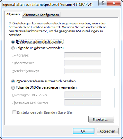 Eigenschaften von Internetprotokoll Version 4