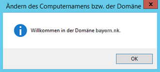 WinServ2012 Aendern des Computernamens bzw. der Domaene