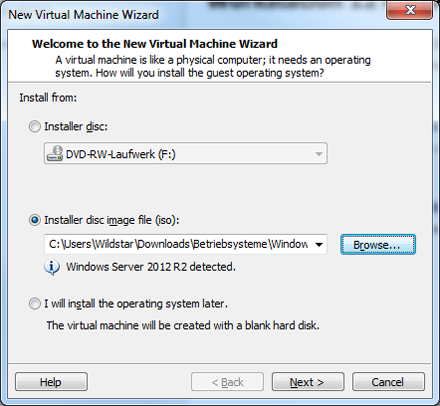 VMware12 - Install from