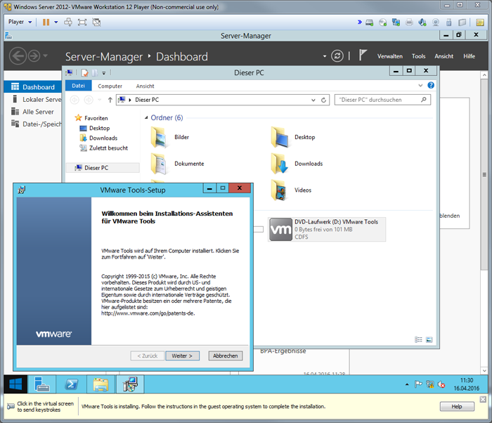 WinServ2012 Install VMware Tools
