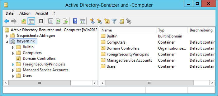 WinServ2012 Die 5 wichtigsten Ordner in der Active Directory