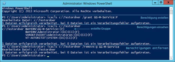 WinServ2012 - Administrator Windows PowerShell icacls