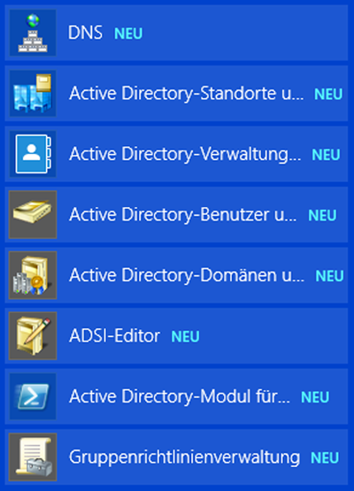 WinServ2012 Anzeige der neu installierten Apps in Active Directory 